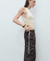 Mango Women's Printed Culotte Pants