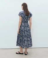 Mango Women's Paisley Flared Dress