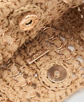 Mango Women's Metal Rings Natural Fiber Bag