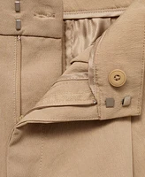 Mango Women's Lyocell Pleated Bermuda Shorts