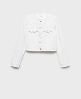 Mango Women's Crop Denim Jacket