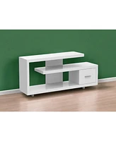 Wood Tv Stand with Open Shelving for Flat Screen TVs and Media Equipment