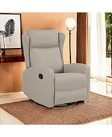 Rocking Swivel Recliner Chair for Living Room, 360 Degree Swivel, Adjustable Modern Reclining Chair, Classic and Traditional Recliner Sofa with Lumbar
