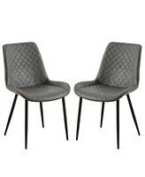 Mid-Century Modern Leathaire Dining Chairs, Set of 2