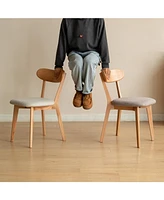 Solid Oak Dining Chair, North American, Fas Grade, Natural Wood, Dirt-Free, Simple, Elegant Style