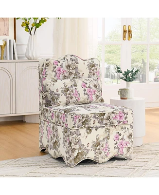 Flannel Dining Chair with Soft Cushions, Matching Pillow