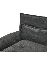 Chenille fabric with double lounge chair combination sofa