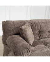 L-Shaped Sectional Sofa Sleeper Couch - Gray