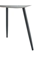 4-Piece Pu Dining Chair Set with Extended Cushion