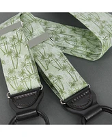 Trafalgar Men's Nohea Palm Tree Linen Blend Novelty Button End Suspenders