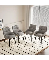 Luxurious Velvet Dining Chair Set (4 Pcs): Modern, Comfortable, Stable, Silent