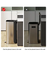 13 Gallon 50L Kitchen Foot Pedal Operated Soft Close Trash Can - Stainless Steel Ellipse Bustbin