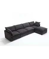 Contemporary U-Shape Sofa with Sleeper and Chaise for Living Spaces