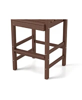 Patio Hdpe Adirondack Bar Chairs Set of 2 with Wide Armrests