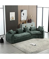 Modular Sectional Sofa, U-Shaped Couch with Sofa for five & Pillows, Modern Minimalist chenille Fabric Large Comfy Cloud Sofas, Living Room Furniture