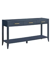 High-Quality Entryway Console Table with Vertical Stripe Drawers, Long Legs,Suitable for Entryway, Hallway, Living Room, Foyer