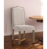Linen Upholstered Parsons Chair for Comfortable Dining Room Seating