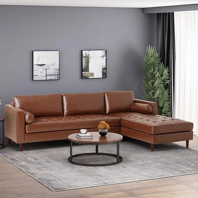 Luxurious Light Brown Chaise Lounge