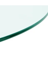 47.2" Glass Dining Table, Gold Legs