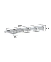 Modern 6-Light Chrome Led Vanity Mirror Light Fixture For Bathrooms And Makeup Tables