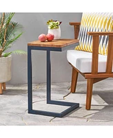 Versatile Firwood & Iron Antique Accent Table (Choose Size)