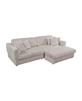 Oversized Cloud Sectional Sofa: 105" Modern Boucle Sleeper