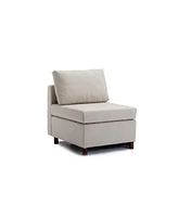 4 Seat Module Sectional Sofa Couch for living room,Seat Cushion and Back Cushion Non-Removable and Non-Washable,Cream