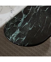 Faux Marble Coffee Tables Accent Tea Tables with Gold Metal Foot for Living Room Home Office