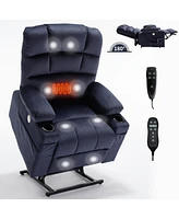 Dual Motor Infinite Position Power Lift Recliner with Massage and Heat (350 lbs)