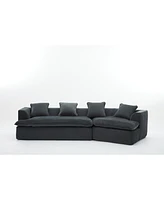 Modular Sofa, Ottoman, Anti-Wrinkle Fabric, Corner Sectional