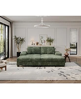Cozy Corduroy Sleeper Sofa: Oversized, Modern Double Lounge