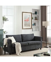 80.7" 2-in-1 Sofa Bed Sleeper with Large Mattress(63"70.93.3 inch