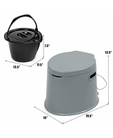 5L Portable Travel Toilet with Paper Holder for Outdoor