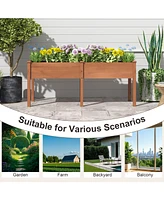 Large Raised Garden Bed with Drainage Holes and 6 Supporting Legs