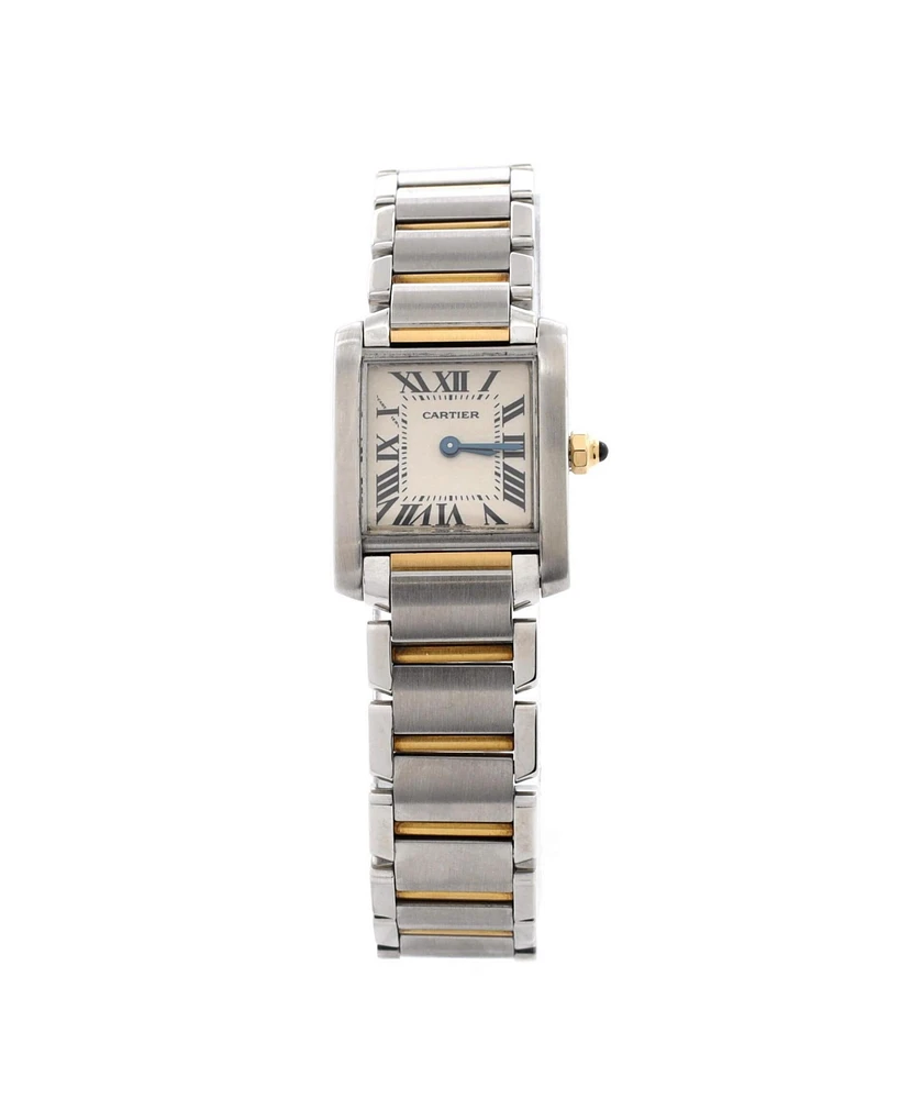 Pre-Owned Cartier Tank Francaise Quartz Watch in Stainless Steel and Gold 20mm