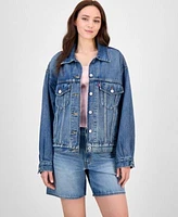 Levis Womens 90s Trucker Jacket Square Neck T Shirt Mid Rise 94 Baggy Denim Shorts