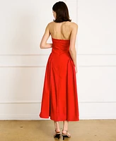 Line & Dot Women's Greta Halter Sleeveless Maxi Dress