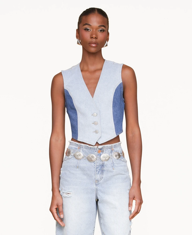 Avec Les Filles Women's Colorblocked Vest