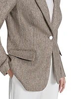 Calvin Klein Women's Textured One-Button Jacket