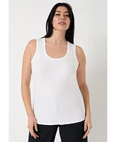 June + Vie Plus Ribbed Scoopneck Tank Top