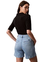 Calvin Klein Jeans Women's High Rise Tie Waist Denim Shorts