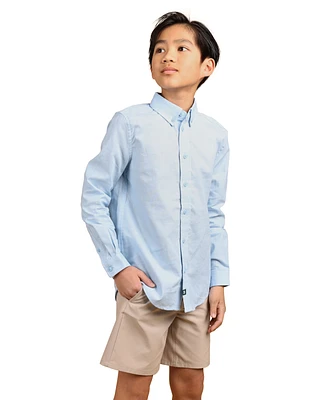 B By Brooks Brothers Big Boys Long Sleeve Oxford Shirt
