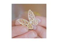 Anna Zuckerman Mariposa Modern Sculpture Ring in Yellow Gold