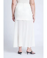 Eloquii Plus Mixed Media Skirt