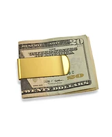 Bling Jewelry Set of 2 Large Wide Strong Money Clip Card Holder Black Gold Stainless Steel