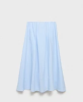 Mango Women's Pleat Detail Linen Skirts