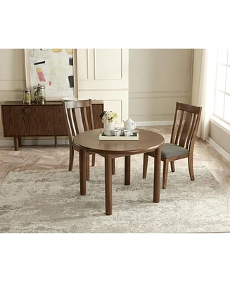 42" Round Dining Table for 4 Person, Retro Kitchen Table, Wooden Dinner Room Table with Solid Wood Legs for Home Kitchen Restaurant Living Room,