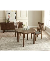 42" Round Dining Table for 4 Person, Retro Kitchen Table, Wooden Dinner Room Table with Solid Wood Legs for Home Kitchen Restaurant Living Room,