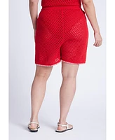 Eloquii Plus Crochet Knitted Short