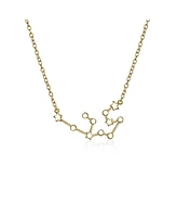 Bling Jewelry Delicate Celestial Astrology Zodiac Aquarius Constellation Stars Necklace Gold Plated Sterling Silver